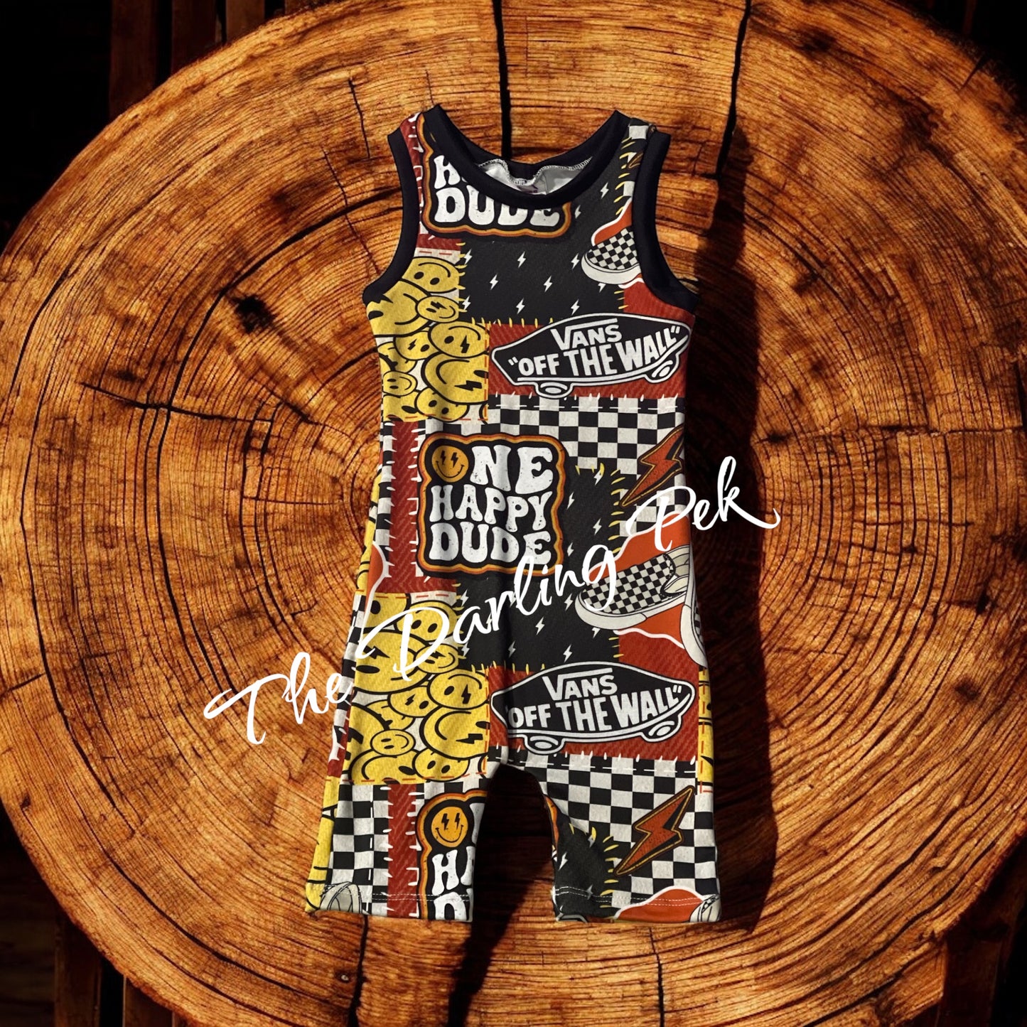 2T Ollie Romper - Happy Dude