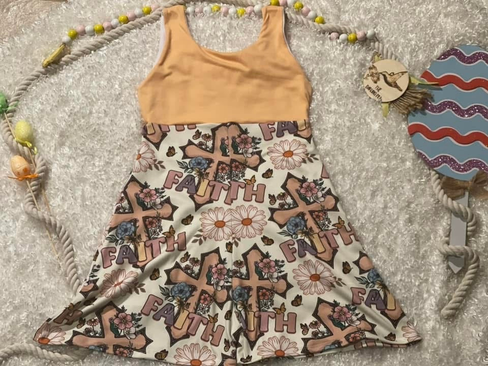 RTS - sz 7 Petal Shorts Romper