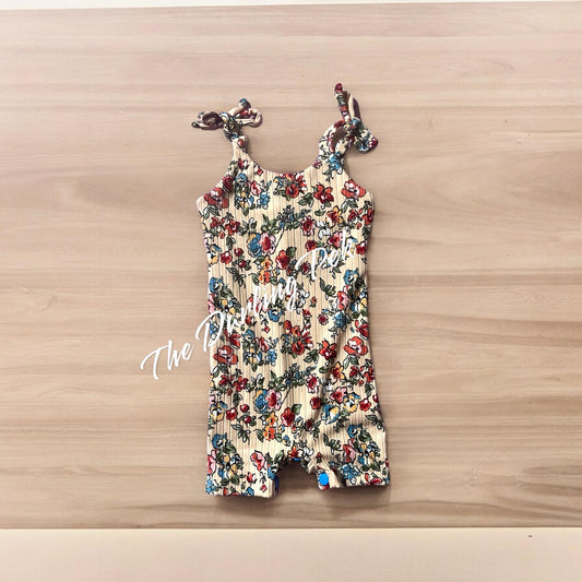 Brielle Tie Romper w/Snaps - Floral