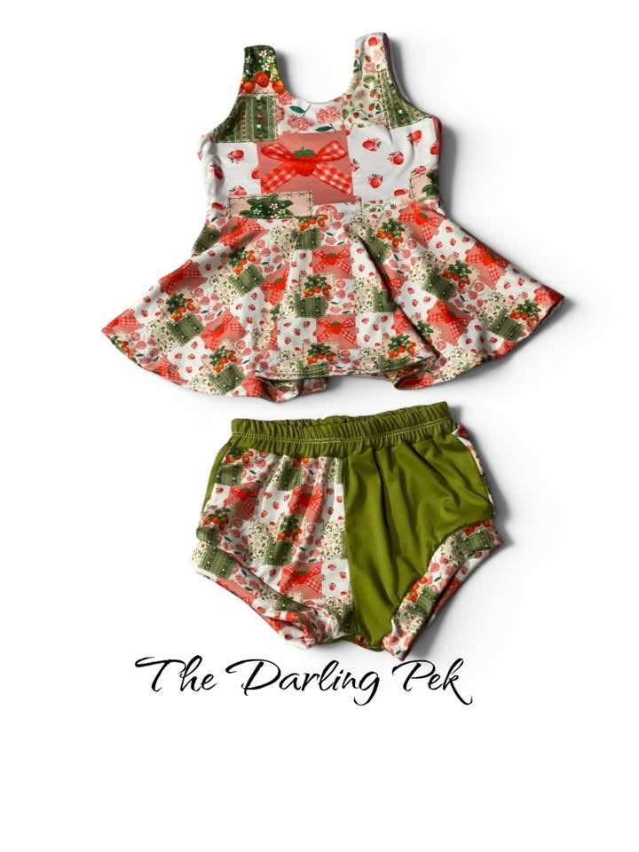 2T Brielle Tank peplum & 50/50 shorties