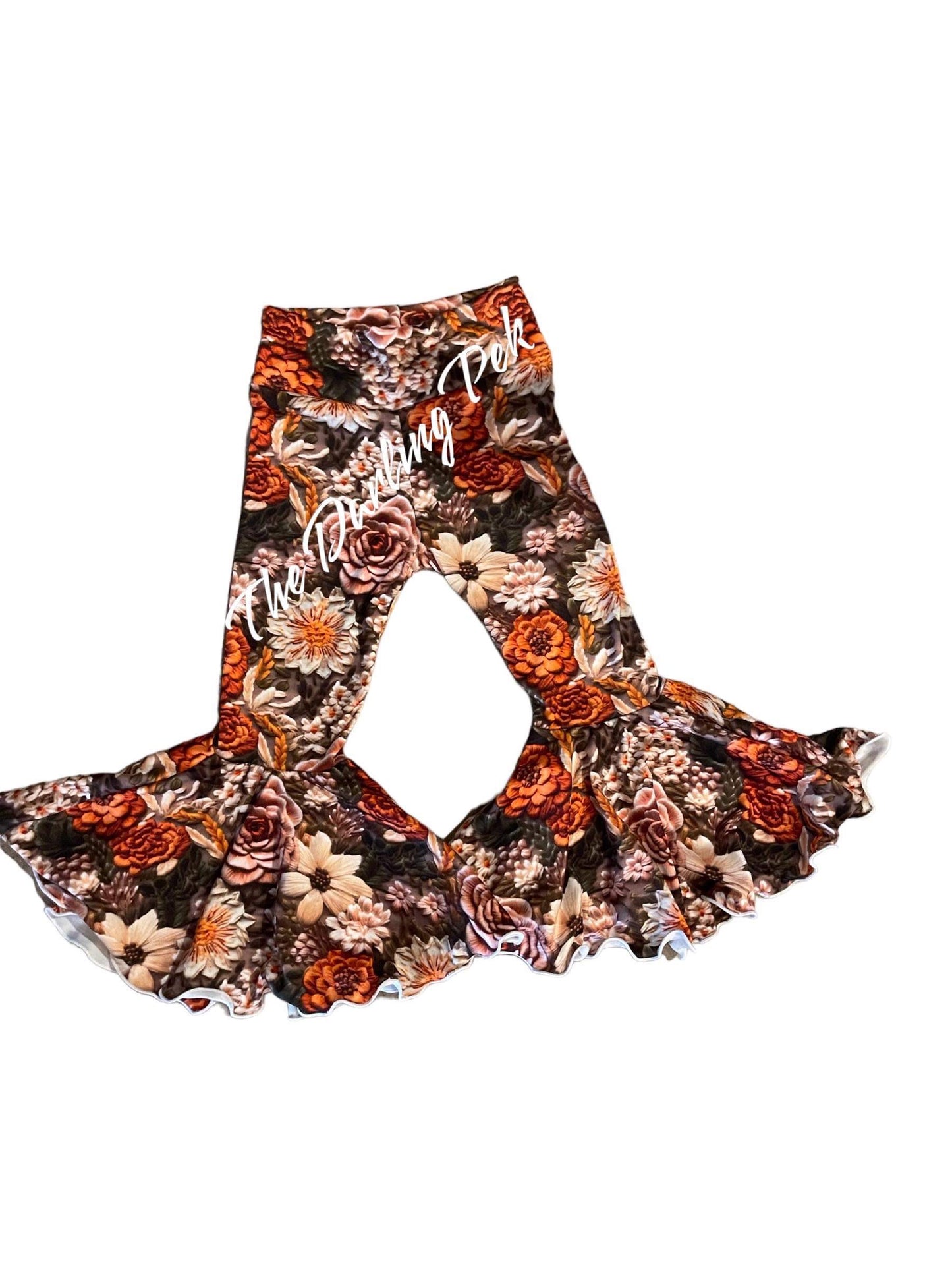 Faux Floral Embroidery - Bells w/Lettuce Hem