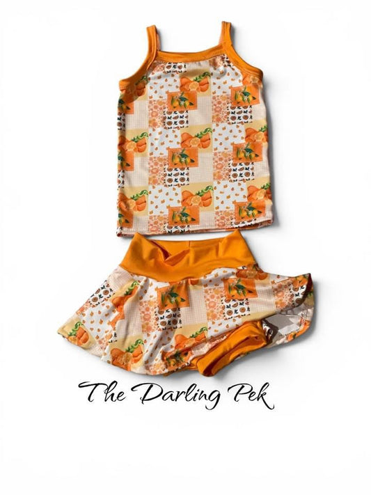 12/18m cami tank & skirted Bummies