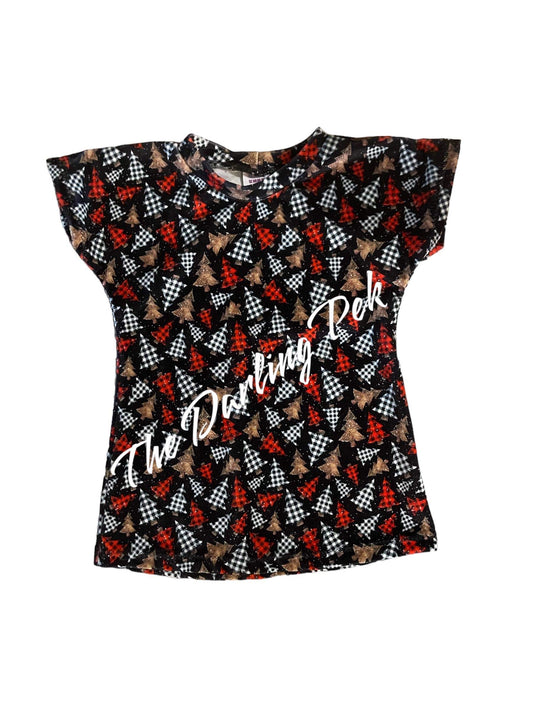 Velvet Xmas Tree - Tee Dress