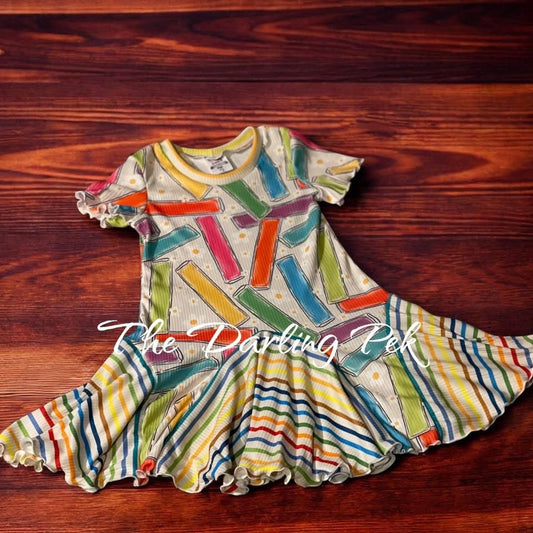 4T SS Kinsale Dress w/lettuce hem