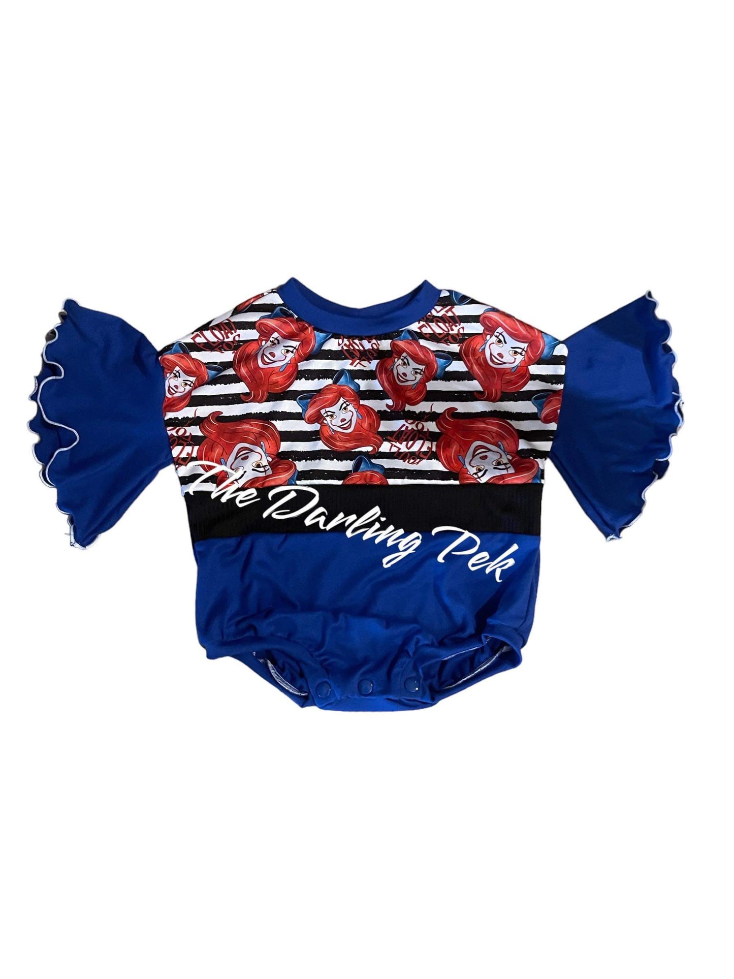 Clown Princess - Bell Sleeve Sweater Romper w/Snaps