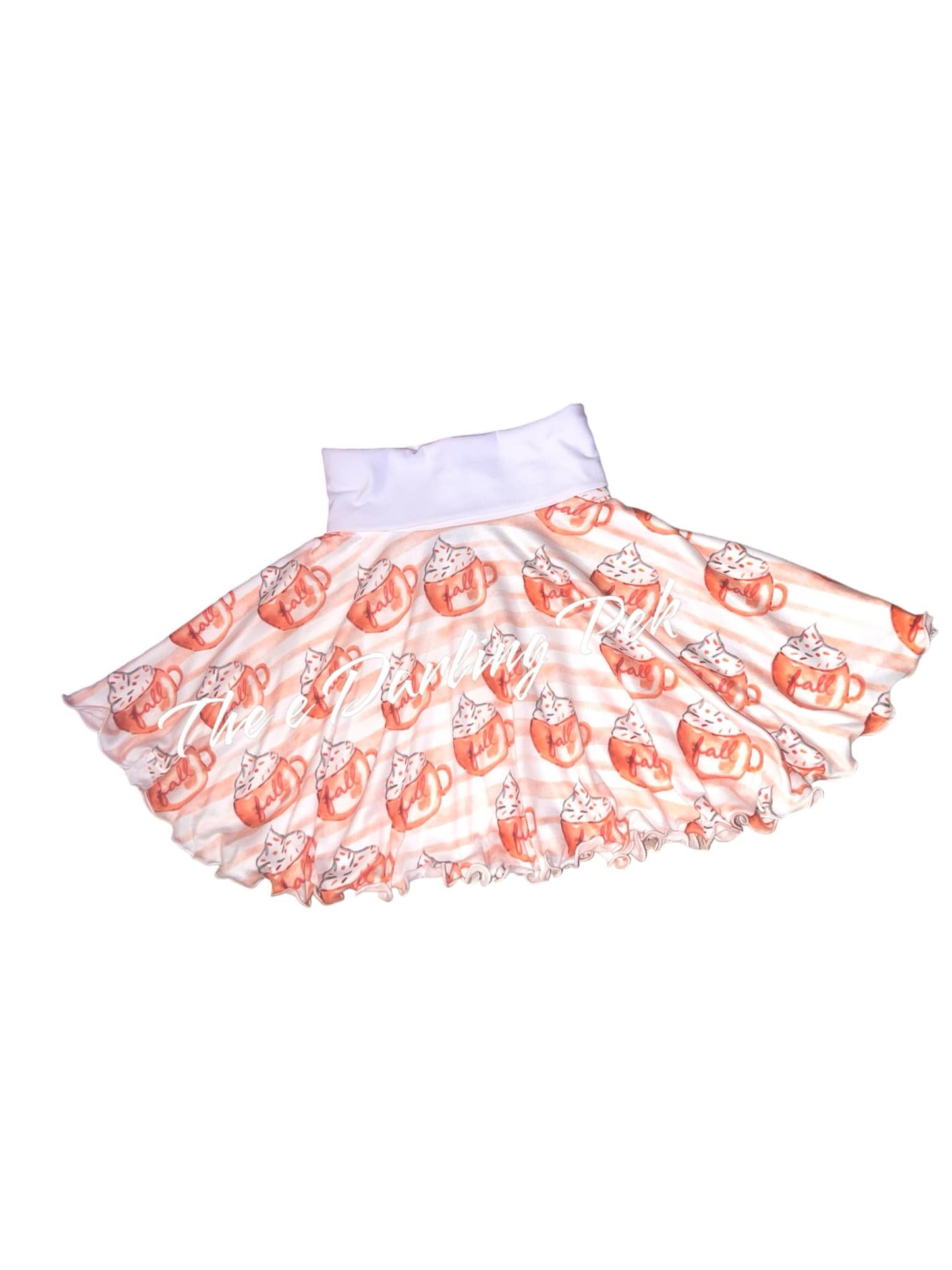 High Waisted Mini Twirl Skirt- Fall Cups