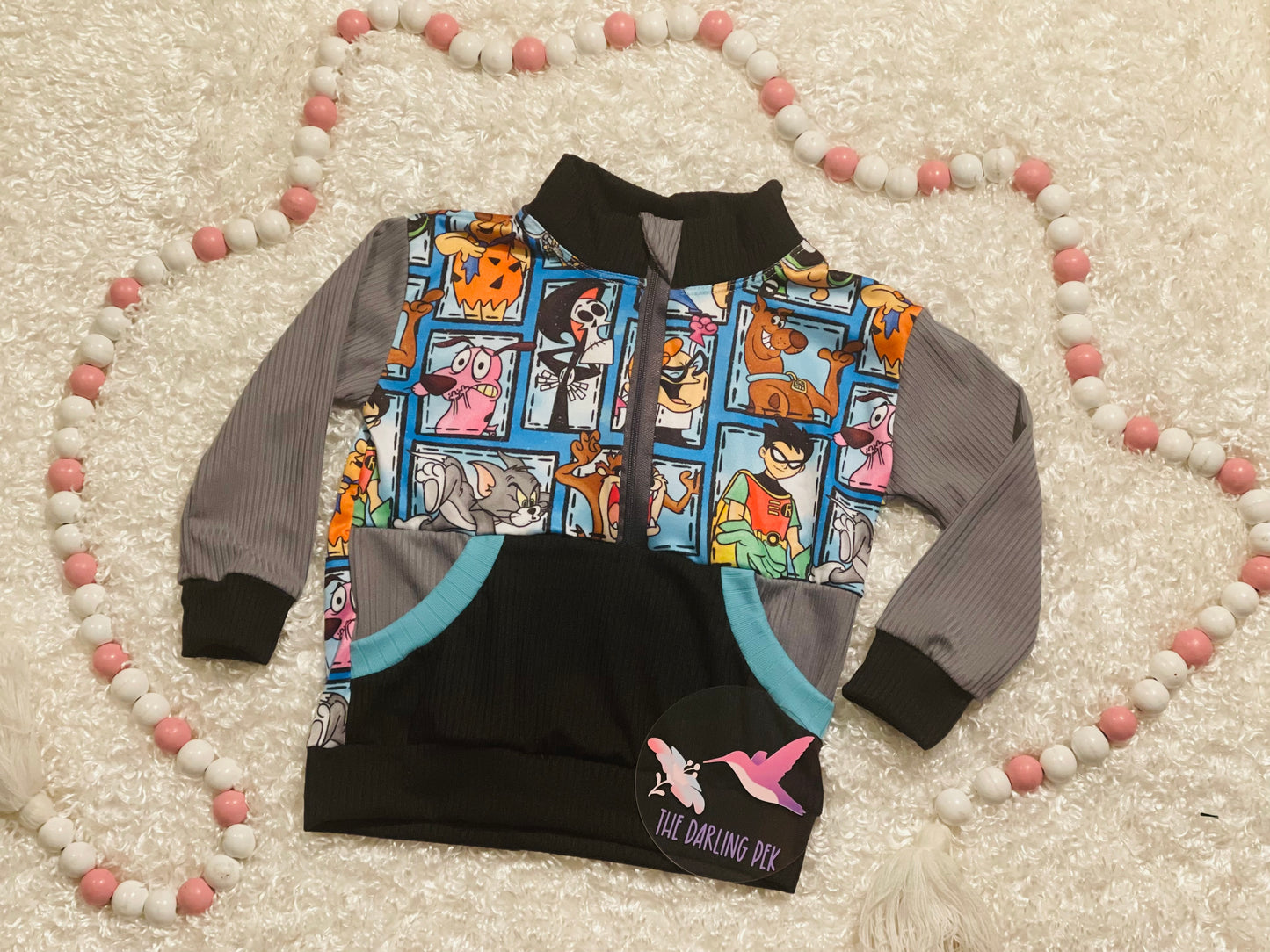 12-18m Cartoon Half Zip