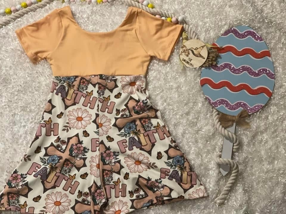 RTS - sz 5T Petal Shorts Romper