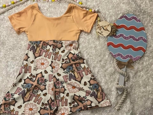 RTS - sz 5T Petal Shorts Romper
