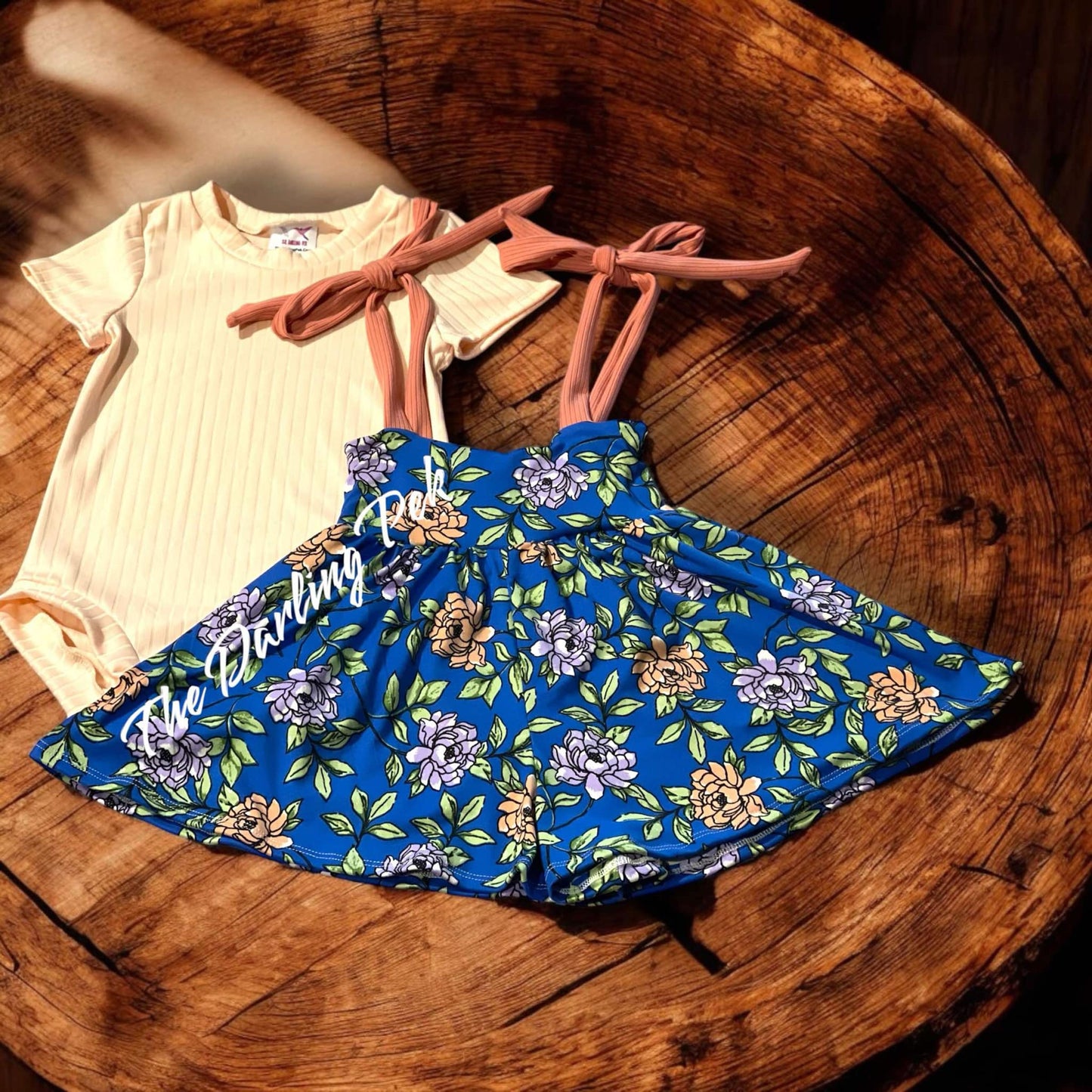 RTS Set - 4T SS Leo & Flora Wide Leg Shorts Romper
