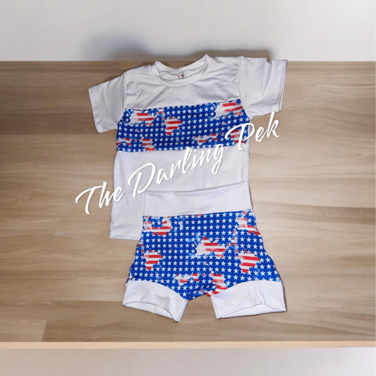 SS Upton Tee & Shorties Set - Stars & Stripes