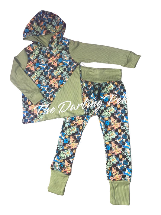 Dinos - Hudson LS w/Hood & Sweats Set