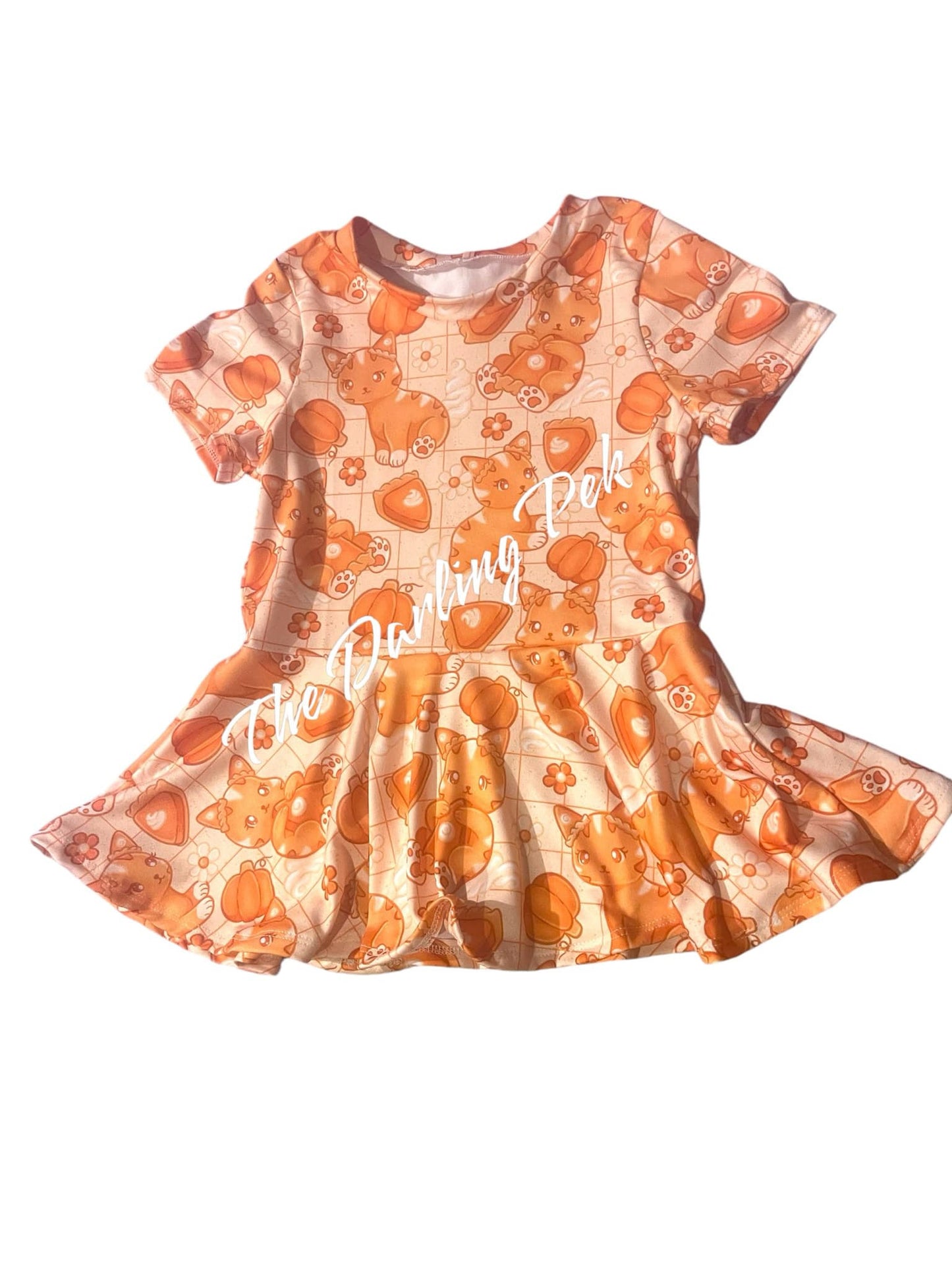 Peplum Top - Pumpkin Kitty